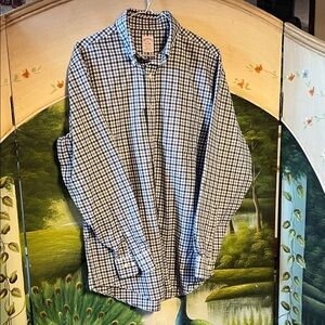 Brooks Brothers Black and White Plaid Shirt